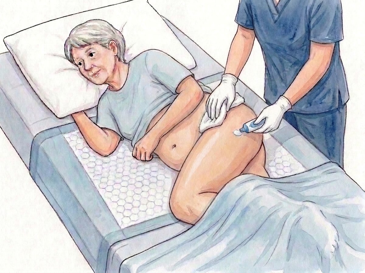 5. Jemne osušte, naneste tenkú vrstvu ochranného krému