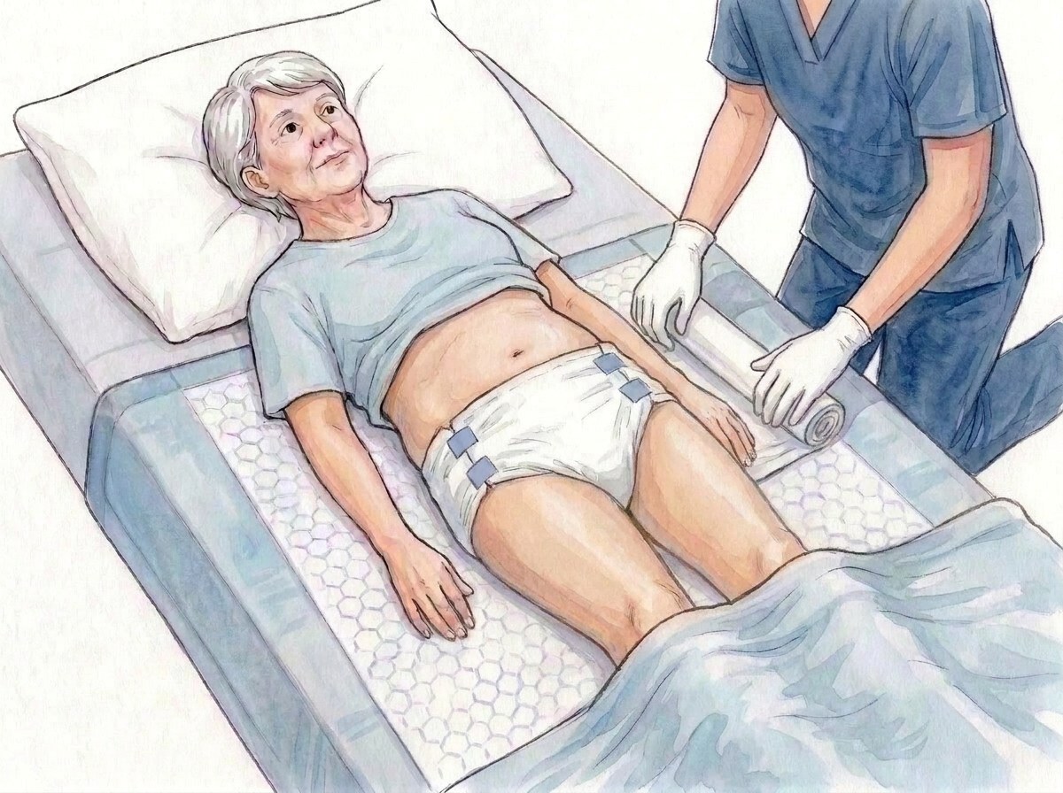 8. Rozviňte časť prestrčenú pod osobou, upravte obe strany